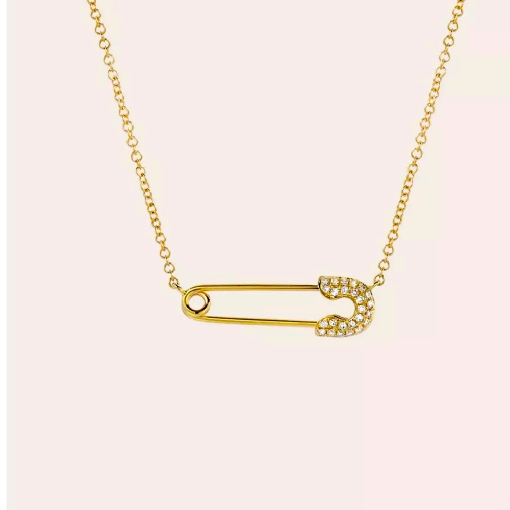 Zoe Lev Safety Pin necklace